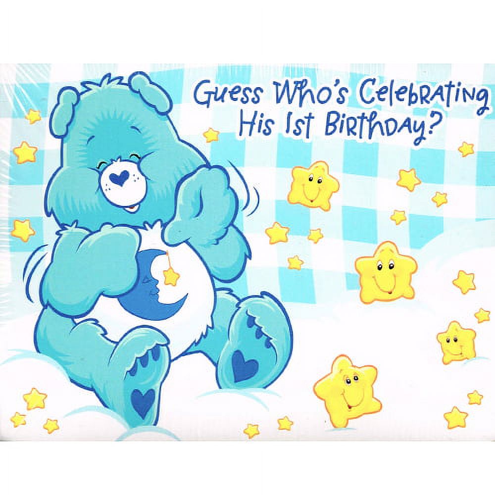 Care Bears 1st Birthday Boys Birthday Invitations 8 Count Party Supplies New